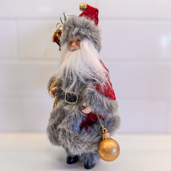 Adorable Vintage Rustic Mountain Man Santa Claus Ornament/TableTop-Standing-10”H - Picture 2 of 8